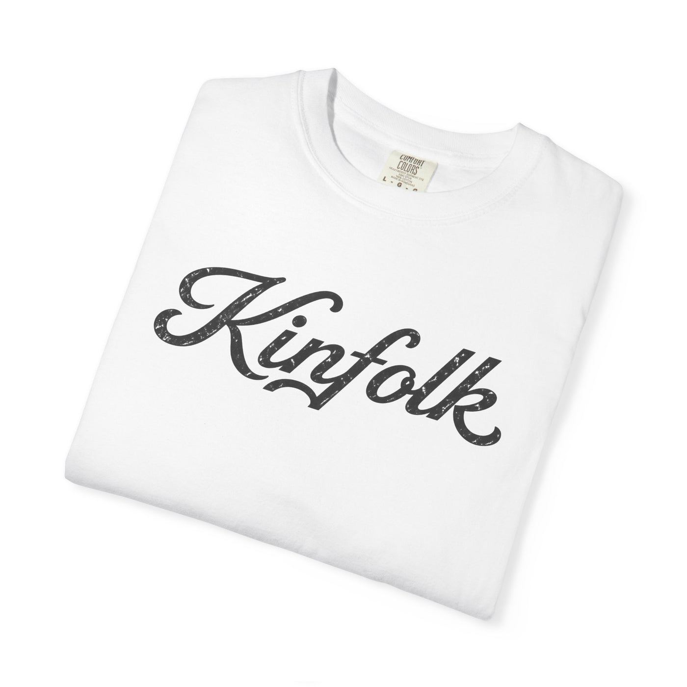 Kinfolk Script Tee — Minimal Vintage Style T-Shirt