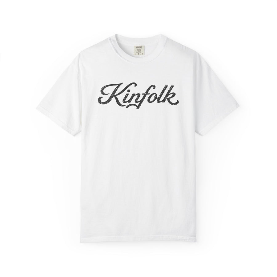Kinfolk Script Tee — Minimal Vintage Style T-Shirt